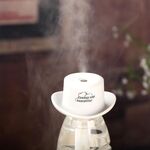 DC 5V USB Cowboy Cap Mini Umidificatore Aromaterapia Purificatore d'aria Umidificatore per Ufficio / Camera / Auto / Viaggi (Bianco)