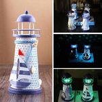 Faro Flash fatto a mano in ferro stile mediterraneo creativo, consegna in stile casuale, dimensioni: 18,5 * 7,5 cm