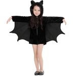 Costume di Halloween Bambini e donne Bat Vampire Abbigliamento Performance sul palco Abbigliamento Cosplay, Taglia: S, Busto: 82 cm, Vestiti lunghi: 62 cm, Altezza consigliata: 120-135 cm