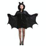 Costume di Halloween Bambini e donne Bat Vampire Abbigliamento Performance sul palco Abbigliamento Cosplay, Taglia: XL, Busto: 98 cm, Vestiti lunghi: 76 cm, Altezza consigliata: 160-168 cm