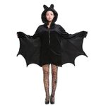 Costume di Halloween Bambini e donne Bat Vampire Abbigliamento Performance sul palco Abbigliamento Cosplay, Taglia: XXL, Busto: 102 cm, Vestiti lunghi: 79 cm, Altezza consigliata: 168-175 cm