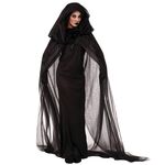 Costume di Halloween Night Wandering Soul Ghost Dress Abito da strega Nightclub Rave Party Service, Taglia: M, Busto: 76-90 cm, Vestiti lunghi: 148 cm, Lunghezza mantello: 220 cm