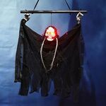 Halloween elettrico luminoso scheletro appeso testa induzione puntelli decorazioni per la casa stregata giocattoli