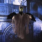 Fantasma volante sospeso e spaventoso suono e movimento per le decorazioni di Halloween (grigio)