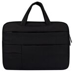 Borsa universale per tablet portatile con manico comodo in tessuto Oxford indossabile a più tasche, Per Macbook da 15,6 pollici e inferiori, Samsung, Lenovo, Sony, DELL Alienware, CHUWI, ASUS, HP (nero)