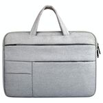 Borsa universale per tablet portatile con manico comodo in tessuto Oxford indossabile a più tasche, Per Macbook da 15,6 pollici e inferiori, Samsung, Lenovo, Sony, DELL Alienware, CHUWI, ASUS, HP (grigio)