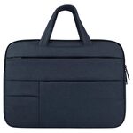 Borsa universale per tablet portatile con manico comodo in tessuto Oxford indossabile a più tasche, Per Macbook da 15,6 pollici e inferiori, Samsung, Lenovo, Sony, DELL Alienware, CHUWI, ASUS, HP (blu scuro)