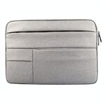 Universale multi tasche indossabili in tessuto Oxford morbido portatile piacevole borsa per laptop portatile, Per Macbook da 15,6 pollici e inferiori, Samsung, Lenovo, Sony, DELL Alienware, CHUWI, ASUS, HP (grigio)