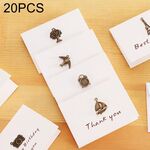 20 PCS Creativo Semplice Mini Ornamenti Biglietto di auguri Biglietto d'auguri Biglietto di auguri pieghevole fai-da-te Cartolina, consegna in stile casuale