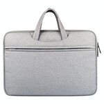 Borsa per laptop con cerniera portatile traspirante resistente all'usura, Per Macbook da 15,6 pollici e inferiori, Samsung, Lenovo, Sony, DELL Alienware, CHUWI, ASUS, HP (grigio)