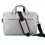 Borsa per laptop con cerniera a mano, sottile e leggera, resistente all'usura e traspirante con tracolla, Per Macbook da 15,6 pollici e inferiori, Samsung, Lenovo, Sony, DELL Alienware, CHUWI, ASUS, HP (grigio)