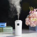 Small-3 2W Umidificatore Misuratore di umidità Strumento idratante con luce notturna a LED, Capacità del serbatoio dell'acqua: 260 ml (bianco)