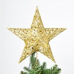 Ornamento di decorazione della decorazione superiore dell'albero di natale della stella ironica glitter, dimensioni: 30 cm x 25 cm, consegna a colori casuali