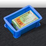 5 pezzi di spessore scatola di materiale multifunzione nuovissima scatola di plastica piatta scatola degli attrezzi, dimensioni: 15,6 cm x 10,1 cm x 5,3 cm (blu)