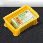 5 pezzi scatola materiale multifunzionale spessa scatola degli attrezzi nuovissima scatola di plastica piatta, dimensioni: 15,6 cm x 10,1 cm x 5,3 cm (giallo)