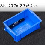 5 pezzi di spessore scatola di materiale multifunzionale nuovissima scatola di plastica piatta scatola degli attrezzi, dimensioni: 20,7 cm x 13,7 cm x 6,4 cm (blu)