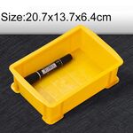 5 pezzi di spessore scatola di materiale multifunzionale nuovissima scatola di plastica piatta scatola degli attrezzi, dimensioni: 20,7 cm x 13,7 cm x 6,4 cm (giallo)