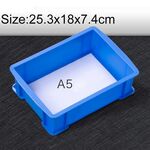 3 pezzi di spessore scatola di materiale multifunzionale nuovissima scatola di plastica piatta scatola degli attrezzi, dimensioni: 25,3 cm x 18 cm x 7,4 cm (blu)