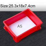 Scatola portautensili multifunzionale spessa 3 pezzi Scatola portautensili in plastica piatta nuovissima, dimensioni: 25,3 cm x 18 cm x 7,4 cm (rosso)