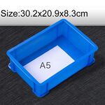 Scatola di materiale multifunzionale spessa 2 pezzi Scatola degli attrezzi nuovissima in plastica piatta, dimensioni: 30,2 cm x 20,9 cm x 8,3 cm (blu)