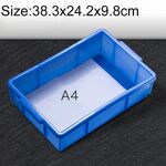 Scatola di materiale multifunzionale spessa Scatola di attrezzi in plastica piatta nuovissima, dimensioni: 38,3 cm x 24,2 cm x 9,8 cm (blu)