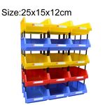2 pezzi scatola di plastica obliqua addensata scatola di parti combinate scatola materiale, consegna a colori casuali, dimensioni: 25 cm x 15 cm x 12 cm