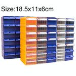 2 pezzi in plastica combinata addensata tipo cassetto armadio scatola componenti scatola materiale blocco scatola hardware, consegna a colori casuali, dimensioni: 18,5 cm x 11 cm x 6 cm