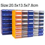 2 pezzi combinati in plastica addensata tipo cassetto armadio scatola componenti scatola materiale blocco scatola hardware, consegna a colori casuali, dimensioni: 20,5 cm x 13,5 cm x 7,8 cm