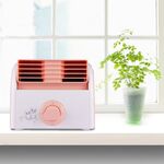Mini ventilatore da tavolo muto da 30 W senza pale per dormitorio / camera da letto / soggiorno / ufficio, modalità velocità 3 tipi, CA 220 V (rosa)