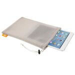 HAWEEL Borsa con coulisse in rete di nylon con cordino per tablet con schermo fino a 7,9 pollici, dimensioni: 24 cm x 16 cm (grigio)