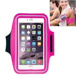 Custodia per bracciale sportivo HAWEEL con foro per auricolari e tasca per chiavi, Per iPhone XS, iPhone XS Max, iPhone X, iPhone 8 Plus e 7 Plus, iPhone 6 Plus, Galaxy S9 + / S8 + / S6 / S5 (Magenta)