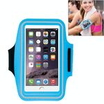 Custodia per bracciale sportivo HAWEEL con foro per auricolari e tasca per chiavi, Per iPhone XS, iPhone XS Max, iPhone X, iPhone 8 Plus e 7 Plus, iPhone 6 Plus, Galaxy S9 + / S8 + / S6 / S5 (Baby Blue)