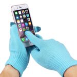 HAWEEL Guanti touch screen a tre dita per uomo, Per iPhone, Galaxy, Huawei, Xiaomi, HTC, Sony, LG e altri dispositivi touch screen (blu)