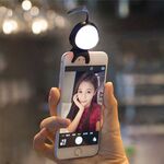 Per Smart Phone Self Light con gancio, Per iPhone, Galaxy, Huawei, Xiaomi, LG, HTC e altri smartphone (nero)