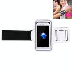Custodia da braccio sportiva per iPhone 8 Plus e 7 Plus con tasca portachiavi (bianca)