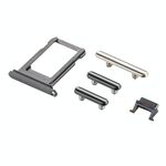 Vassoio scheda + tasto controllo volume + pulsante di accensione + tasto vibrazione interruttore muto per iPhone X (grigio)