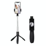 Mai Appearance K06 Multi-funzione Live Broadcast Mobile Bluetooth Autoscatto Pole Treppiede (Nero)