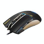 Apedra iMICE A5 mouse da gioco ad alta precisione LED luce respiratoria controllata a quattro colori USB 7 pulsanti mouse da gioco ottico cablato 3200 DPI per computer PC laptop (nero)