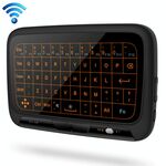 Mini tastiera wireless H18 + 2,4 GHz touchpad completo con retroilluminazione regolabile a 3 livelli (nero)
