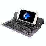 F18 Tastiera wireless Bluetooth ultra sottile ricaricabile pieghevole 58 tasti con supporto (grigio)
