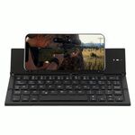Tastiera Bluetooth V3.0 pieghevole ultrasottile GK608, supporto integrato, supporto sistema Android / iOS / Windows (nero)
