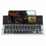 Tastiera Bluetooth V3.0 pieghevole ultrasottile GK608, supporto integrato, supporto sistema Android / iOS / Windows (grigio)