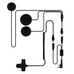 Microfono per casco da motociclista con volume regolabile PTT a 2 pin per radio walkie-talkie BAOFENG