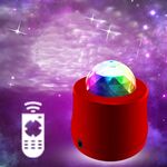 D75 4W The Fifth Generation Fantasy Ricarica USB Colorful Cambiamento Crystal Magic Ball Stage Light LED DJ Atmosphere Light con telecomando per auto, discoteca DJ, KTV Club, bar, matrimonio, festa in casa, DC 5V