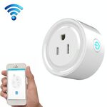 10A Mini Plug WiFi di forma rotonda APP Telecomando Timing Smart Socket Funziona con Alexa e Google Home, AC 100-240V, spina americana