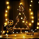 Luce natalizia a forma di albero di Natale con LED romantico con supporto, Luce notturna per lampada decorativa fata calda per Natale, matrimonio, camera da letto (bianco caldo)