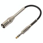 Cavo audio per microfono stereo da 30 cm XLR a 3 pin maschio a 6,35 mm (1/4 di pollice)