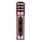 BGN-C7 Microfono a condensatore Doppio telefono cellulare Karaoke Microfono per canto dal vivo Scheda audio integrata (rosa)