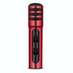 BGN-C7 Microfono a condensatore Doppio telefono cellulare Karaoke Microfono per canto dal vivo Scheda audio integrata (rosso)