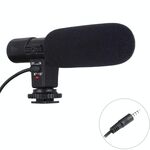 MIC-02 30-18000Hz Microfono stereo chiaro con frequenza audio per smartphone, lunghezza cavo: 28 cm